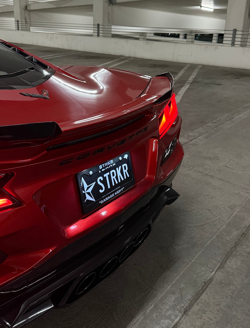 "Garage Kept" Carbon Fiber License Plate Frame
