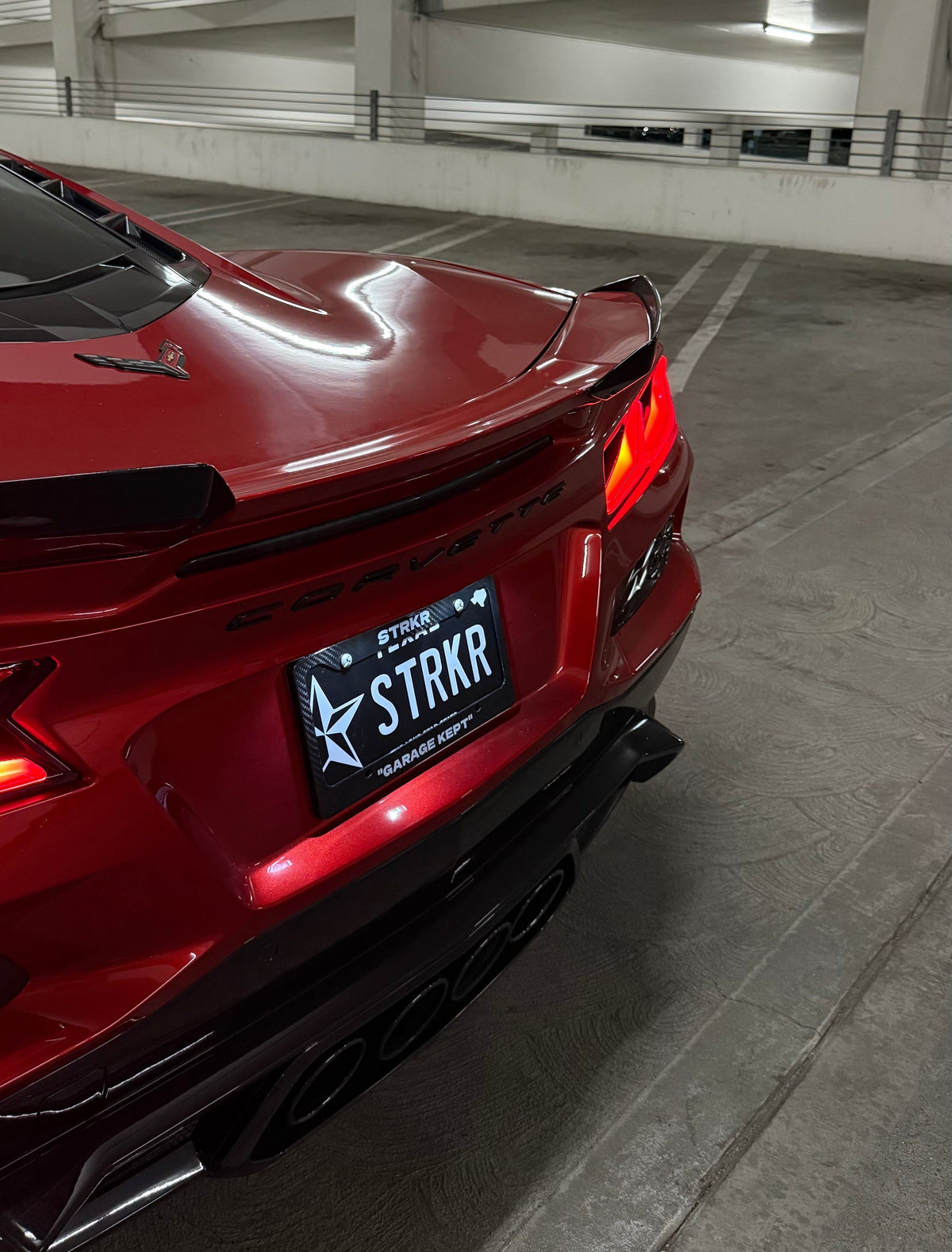 "Garage Kept" Carbon Fiber License Plate Frame