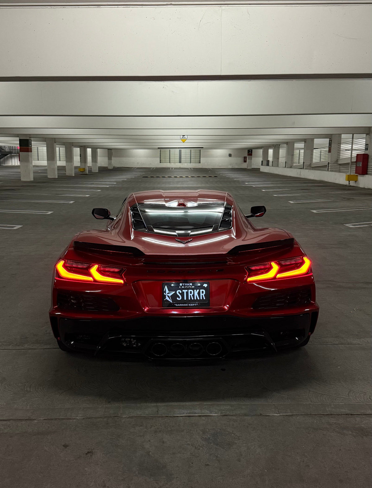"Garage Kept" Carbon Fiber License Plate Frame